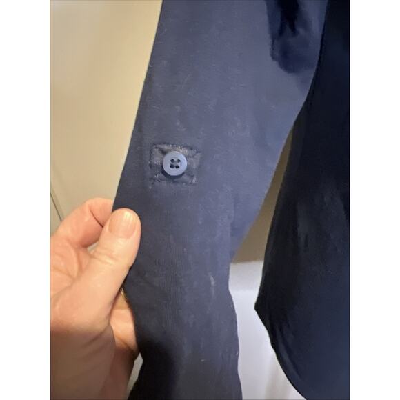 Duluth Trading Company Navy Blue Long Sleeve Collared Camp Shirt Medium Women’s - Picture 4 of 6